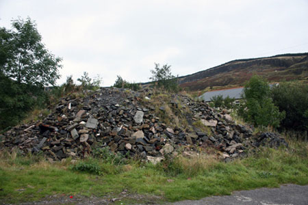 The site of Tabernacle chapel Blaenrhondda in September 2009 is just a pile of rubble.