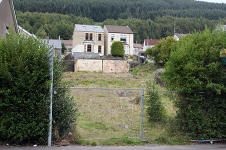 The site of Libanus Treherbert, a waste land, as photographed in September 2009.