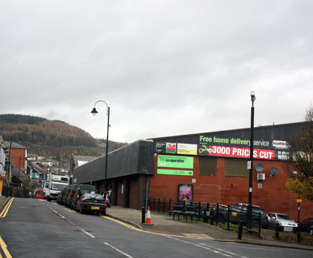 The site of the Methodist Central Hall Tonypandy in Novemeber 2009